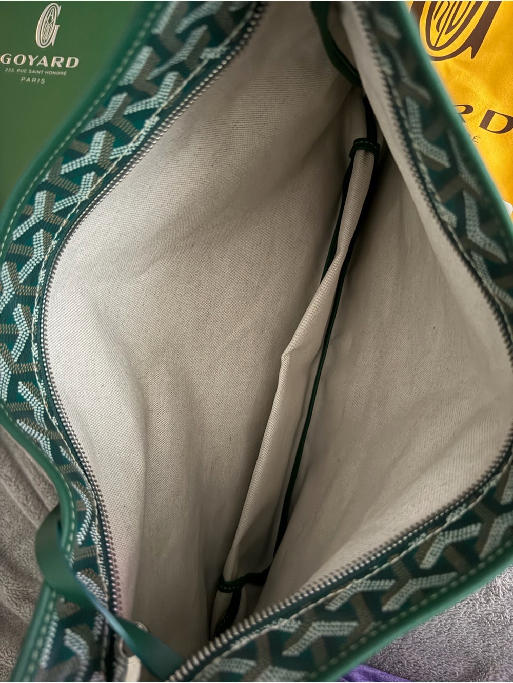 Goyard Bohème Hobo Bag Green Goyardine + Pouch, Dust Bag & Box - Picture 9 of 10